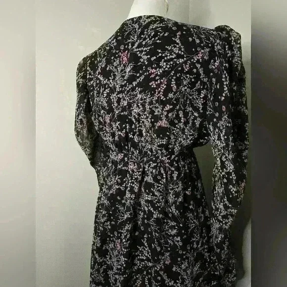 Lea & Viola Floral Ruffled Wrap Dress Size XS - Picture 10 of 11